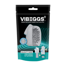VIBEGGS - Naughty Nubs - Vibrating Masturbation Sleeve - White maszturbátor