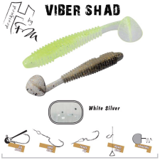  VIBER SHAD 3.8&quot; 9.7cm WHITE SILVER csali