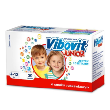 Vibovit Junior gyermekeknek 4-12 év közötti, eper ízű, 30 tasak vitamin és táplálékkiegészítő
