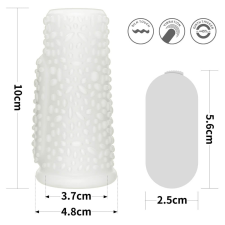 Vibrating Spiral Knights péniszgyűrű (White) II péniszgyűrű