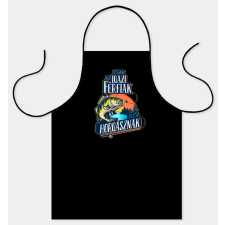  Vicces fekete kötény, Csak az igazi férfiak horgásznak lakástextília