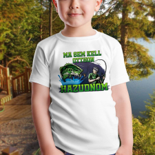  Vicces horgász gyerek póló - Ma sem kell otthon hazudnom gyerek póló