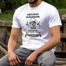 Vicces horgász póló - Hétvégi időjárás női póló