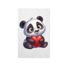 Vicces konyharuha, kéztörlő, Panda maci szívvel ajándéktárgy