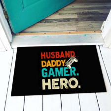 Vicces lábtörlő Husband, daddy, gamer, hero LAX040 lakástextília
