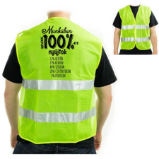  Vicces láthatósági mellény, Mindenben 100% vagyok ajándéktárgy