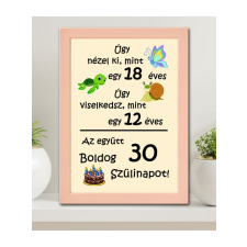  Vicces szülinapi ajándék - Falikép születésnapra grafika, keretezett kép