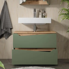  Vicco Marelle mosdószekrény–artisan tölgy/zöld, 80 cm fürdőszoba bútor