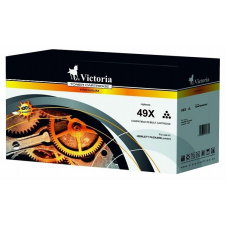 VICTORIA 49X Lézertoner LaserJet 1320, 3390, 3392 nyomtatókhoz, VICTORIA fekete, 6k nyomtatópatron & toner