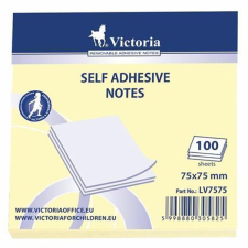 VICTORIA 75x75mm 100 kártya - sárga jegyzettömb