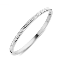 VICTORIA Ezüst színű fehér köves karkötő karkötő