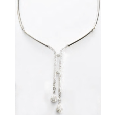  Victoria Ezüst színű fehér köves nyaklánc nyaklánc