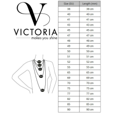 VICTORIA Ezüst színű fekete fehér köves nyaklánc 45cm nyaklánc