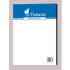 VICTORIA Fehér jegyzettömb, A5, négyzetrácsos