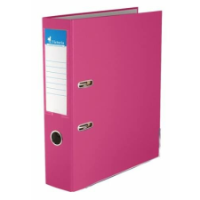 VICTORIA Iratrendező, 75 mm, A4, PP/karton, élvédő sínnel, VICTORIA, "Basic", rózsaszín gyűrűskönyv
