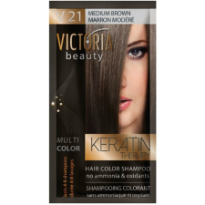 VICTORIA Keratin Therapy Hajszínező Sampon 40ml - V21 Középbarna sampon