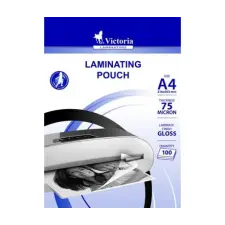 VICTORIA Meleglamináló fólia, 75 mikron, A4, fényes, VICTO lamináló gép
