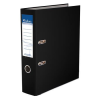 VICTORIA OFFICE Iratrendező, 75 mm, A4, PP/karton, élvédő sínnel, VICTORIA OFFICE, "Basic", fekete