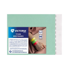 VICTORIA OFFICE Karszalag, 3/4", tyvek, türkiz, victoria office party kellék