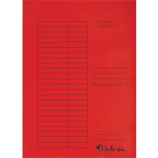 VICTORIA OFFICE Pólyás dosszié, karton, A4, VICTORIA OFFICE, piros mappa