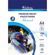  VICTORIA PAPER Fotópapír, tintasugaras, A4, 180 g, fényes, VICTORIA PAPER &quot;Advanced&quot; fotópapír