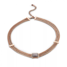 VICTORIA Rose gold színű barna köves nyaklánc nyaklánc