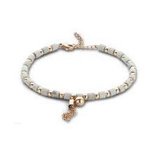 VICTORIA Rose gold színű fehér gyöngyös karkötő karkötő