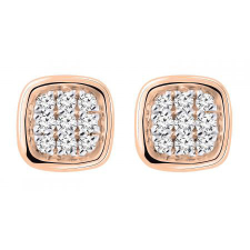 Victoria Rose gold színű fehér köves fülbevaló fülbevaló