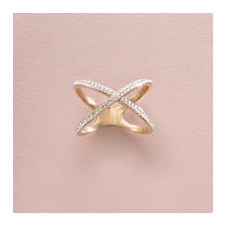 Victoria Rose gold színű fehér köves gyűrű gyűrű