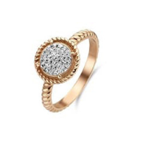 Victoria Rose gold színű fehér köves gyűrű gyűrű