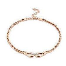 Victoria Rose gold színű fehér köves nyaklánc nyaklánc