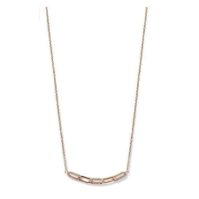 VICTORIA rose gold színű fehér köves nyaklánc 45cm nyaklánc