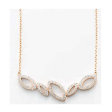 VICTORIA rose gold színű fehér köves nyaklánc cseppek nyaklánc