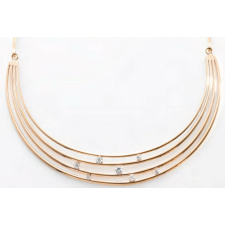 VICTORIA rose gold színű fehér köves nyaklánc stones nyaklánc
