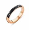  Victoria Rose gold színű fekete köves gyűrű