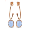  Victoria Rose gold színű kék köves fülbevaló