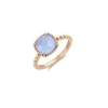 VICTORIA rose gold színű kék köves gyűrű blue