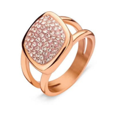 VICTORIA Rose gold színű rózsaszín köves gyűrű gyűrű