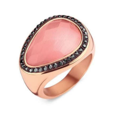 VICTORIA rose gold színű rózsaszín köves gyűrű pink gyűrű