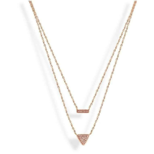 VICTORIA Rose gold színű rózsaszín köves nyaklánc nyaklánc