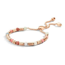 VICTORIA Rose gold színű színes gyöngyös karkötő karkötő