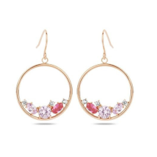 Victoria Rose gold színű színes köves fülbevaló fülbevaló