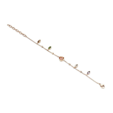 VICTORIA rose gold színű színes köves karkötő gold karkötő