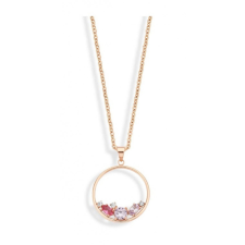  Victoria Rose gold színű színes köves nyaklánc nyaklánc