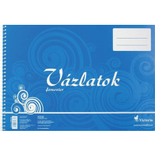 VICTORIA vázlatfüzet, famentes, B4, spirál, 32 lap (LPFV12) füzet