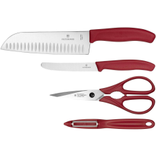 Victorinox Swiss Classic Konyhai készlet (4db) - Piros kés és bárd