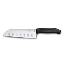 Victorinox Swiss Classic santoku kés, barázdált pengével (17 cm) fekete kés és bárd