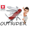  Victorinox Swiss Outrider Red Jobb És Bal Kezes Piros Zsebkés, Svájci Bicska 0.8513