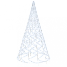  VID karácsonyfa zászlórúdon 3000 hideg fehér LED-del 800 cm műfenyő