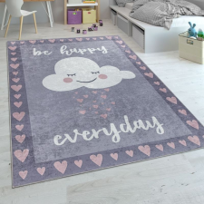 Vidám felhős gyerekszoba szőnyeg - szürke 140x200 cm lakástextília
